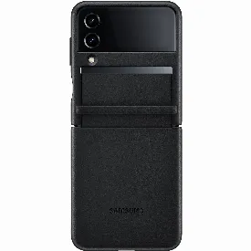 Чехол Samsung Galaxy Z Flip 4 Flap Leather Cover, Black, Черный